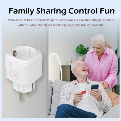 UNKAS EU Socket 16A/20A Wifi Plug Power Outlet Alexa Google Home For Tuya Smart Life APP Remote Voice Control