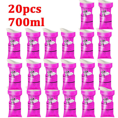 4-20pc 600/750ml Portable Urine Bag for for Men Women Kids Outdoor Camping Travel Car Jam Emergency Toilets Disposable Urine Bag