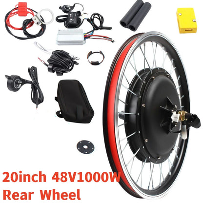 20 inch electric bike motor conversion kit, front/rear wheel conversion kit, 36V/48V 250W/1000W, bicycle modification sets