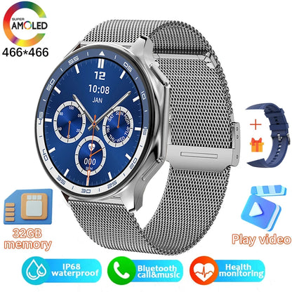2024 New For OPPO Watch X Smart Watch 4G Memory Music Video Bluetooth Call IP68 Waterproof AMOLED Smartwatch For TWS Earphones ﻿