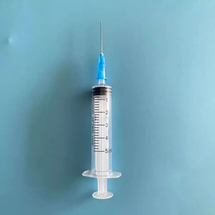 50 Disposable 5ml PVC Syringes for Pet Feeding Sterile and Independent Packaging