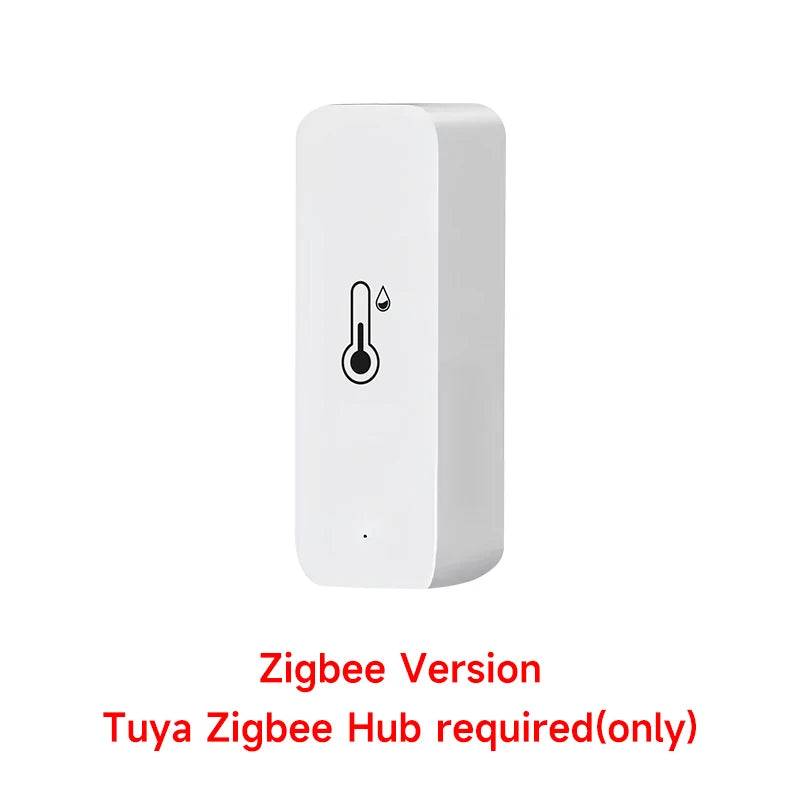 Tuya ZigBee Wifi Temperature Humidity Sensor Battery Powered Smart Home Security Work for Alexa Google Home Homekit Free App