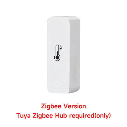 Tuya ZigBee Wifi Temperature Humidity Sensor Battery Powered Smart Home Security Work for Alexa Google Home Homekit Free App