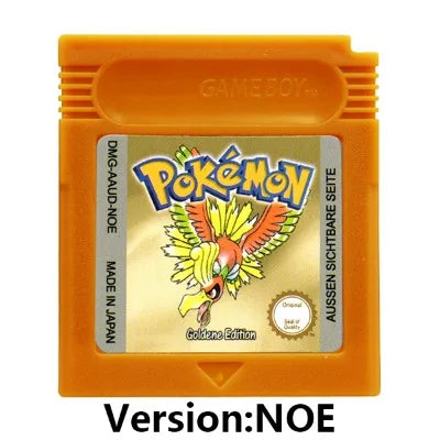 GBC 16-bit Game Video Game Cartridge Console Card Pokemon Red Blue Crystal Golden Green Silver Yellow with Multi-language
