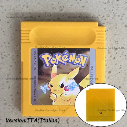 GBC Video Game Cartridge Console Card Pokemon Blue/Crystal/Green/Gold/Red/Silver/Yellow Full-size Chip with Multi-language