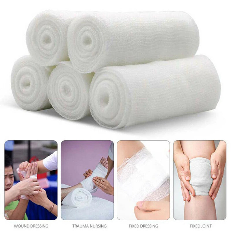 4.5m Length Gauze Roll Bandage Skin Friendly Breathable First Aid Gauze Wound Dressing Medical Nursing Emergency Care Bandage