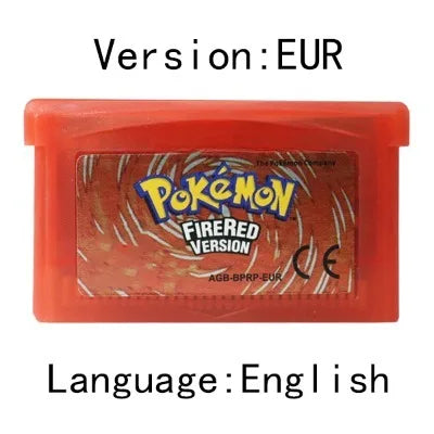 GBA Game 32 Bit Video Game Cartridge Console Card Pokemon Emerald Ruby FireRed LeafGreen Sapphire Multi-language for GBA/NDS