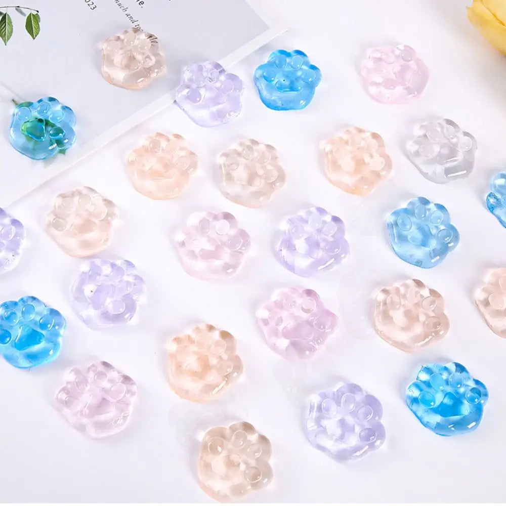 Mochi Ice Block Stress Ball Toy Cube Cat Claw Stress Relief Squeeze Toy Kawaii Transparent Fidget Toy Mini Squishy Toys