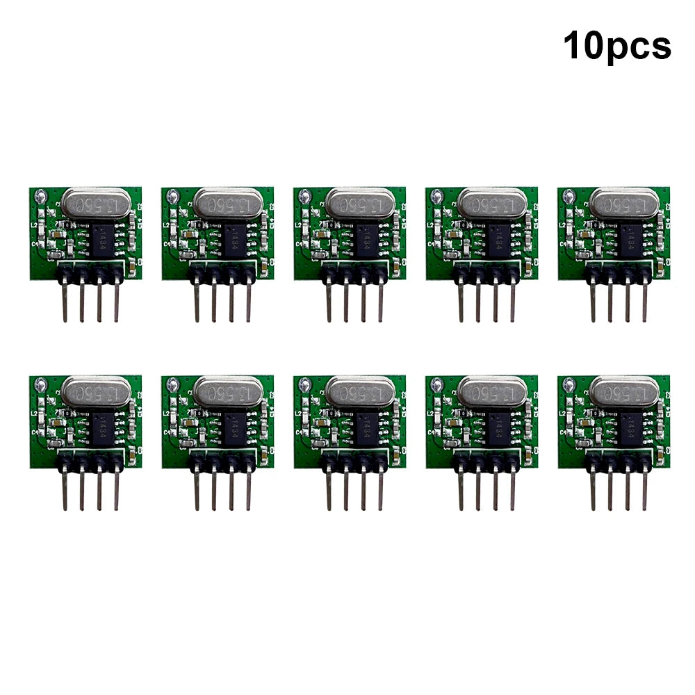 QIACHIP 433Mhz RF Transmitter and Receiver Superheterodyne ASK 433 Mhz Module With Antenna For Arduino Uno Wireless Diy Kits