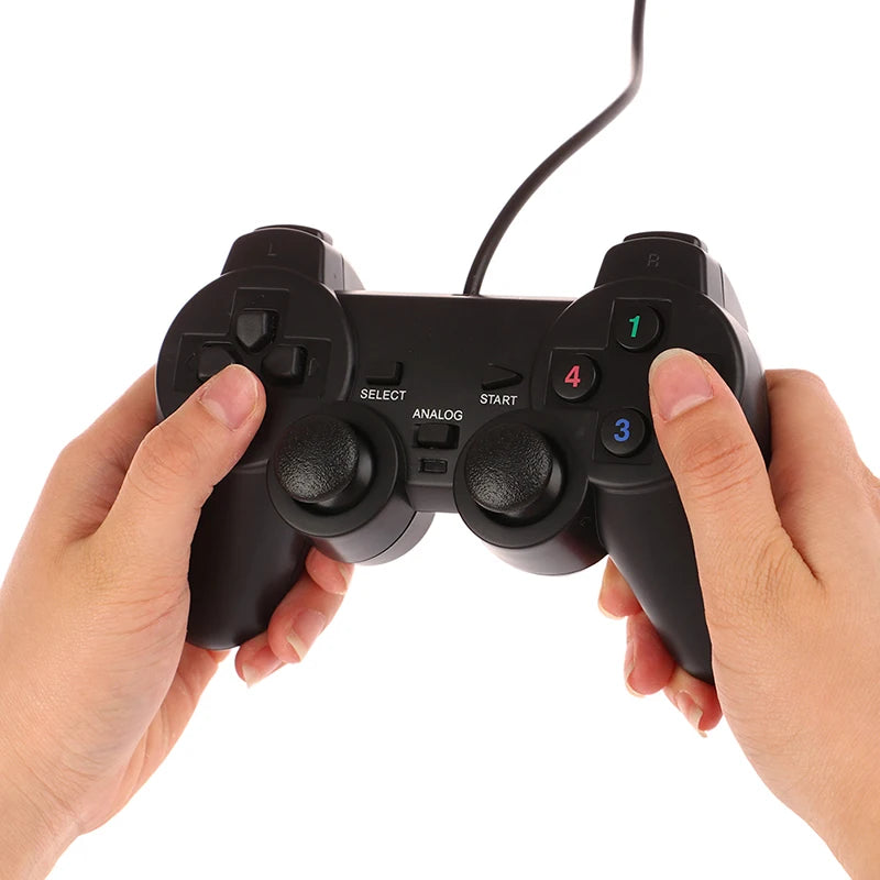 Vibration Joystick Wired USB PC Controller For PC Computer Laptop For WinXP/Win7/Win8/Win10 For Vista Black Gamepad