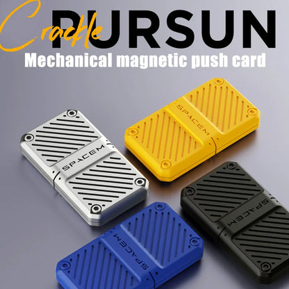 Machinery Magnetic Slider Push Fidget Toy Decompression Metal EDC Haptic Coin Fidget Spinner For Adults Stress Relief Gifts