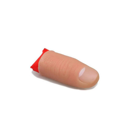 Novel Soft Fake Thumb Tip Magic Toys Party Prank Thumb Tip Fake Finger Magic Trick Close Up Vanish Appearing Finger Trick Props