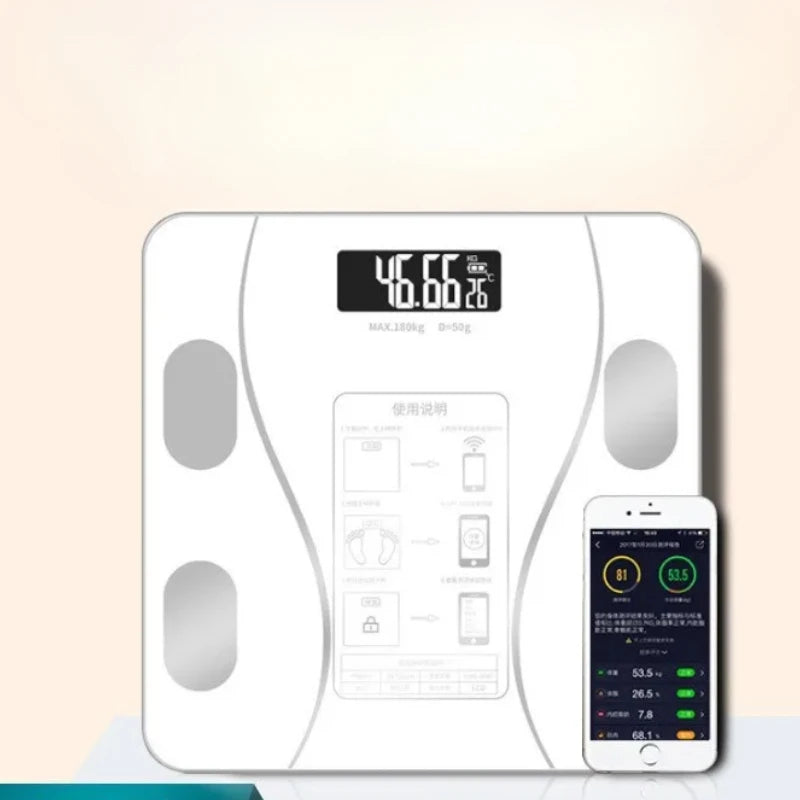 Rechargeable Body Fat Scale Accurate Health Scale For Adults Gradient Design Body Weight Scale Printable Electronic Scale