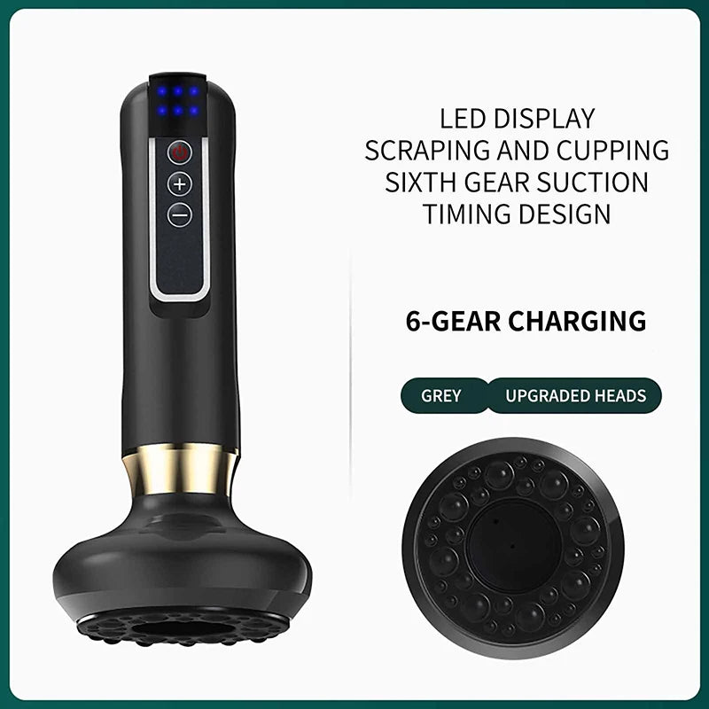 Electric Scraping Meridian Dredging Intelligent Electric Meridian Brush Portable Massager Micro Current Vibrating Apparatus