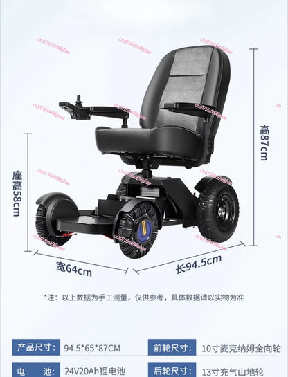 Electric wheelchair Off-road wheelchair for the elderly Intelligent fully automatic disabled four-wheel scooter
