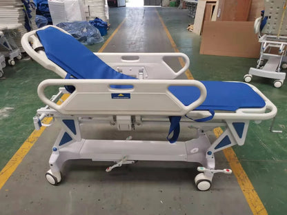 Factory Price Medical Patient Transfer Bed IV Pole Luxurious Hydraulic Patient Stretcher Cart