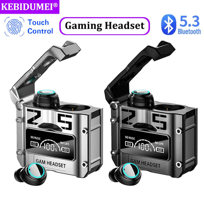 Bluetooth 5.3 Earphones Gaming Headsets TWS Wireless Headphones LED HiFi Stereo Sports Noise Reduction Touch Control Earbuds