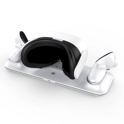 Wireless Charging Dock for Meta Quest 3,RGB Oculus VR Accessories Charger Station Controller Battery Pack, Fit Elite Head Strap