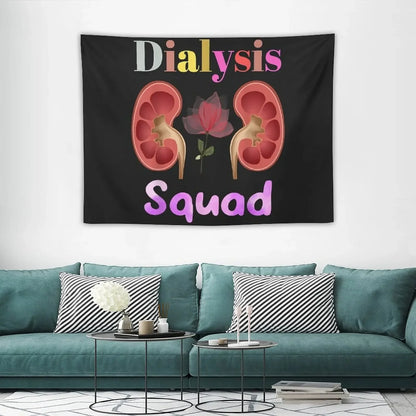 Dialysis Squad Nephrology Kidney Disease Nursing Tapestry House Decoration Wallpapers Home Decor Hanging Wall Tapestry
