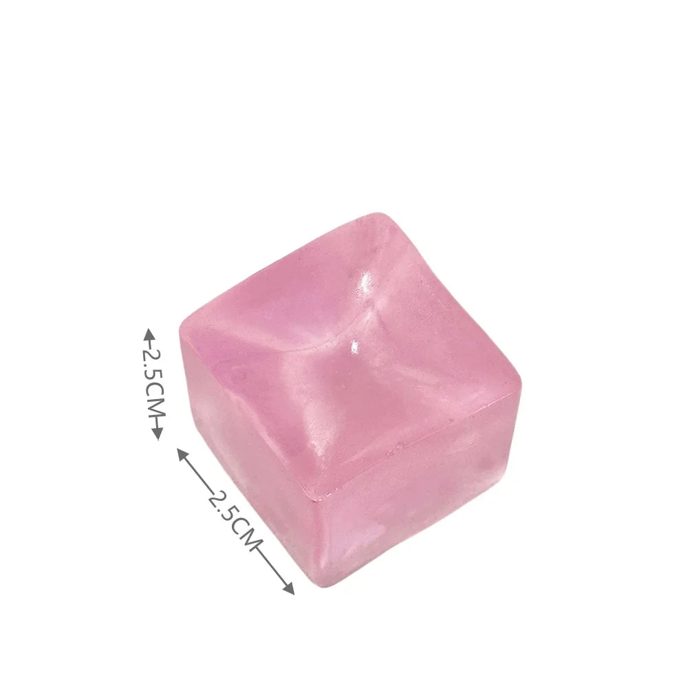 1-6Pcs Squishy Ice Cube Fidget Toy Stress Ball Squeeze Juguetes Divertidos Party Favors For Kids Birthday Classroom Prizes