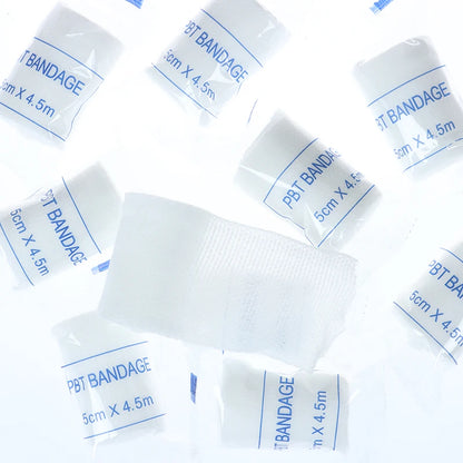 10 rolls/lot 5cmx4.5m PBT Elastic Bandage First Aid Kit Gauze roll Dressing