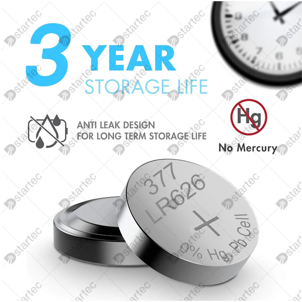1.55V LR626 AG4 377A 377 177 376 SR66 626A L626 Button Batteries For Watch Toys Remote SR626SW AG 4 Cell Coin Alkaline Battery