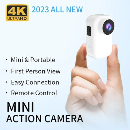 2024 Action Camera 4K HD Video WIFI Thumb Anti-shake Pocket Camera APP Real-time Viewing Vlog Shoot Pet Camera Worn on The Chest