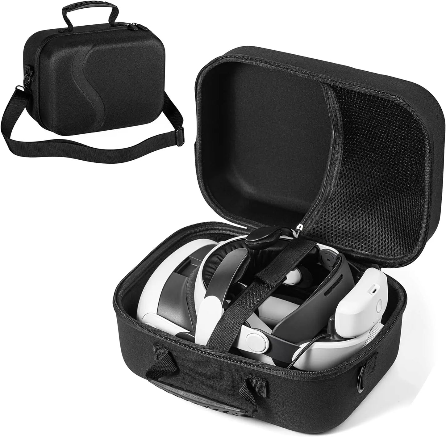 Large Carrying Case for Meta Quest 3S, Upgraded Hard Travel Case Compatible with BOBOVR S3 Pro/Kiwi Design Battery Head Strap