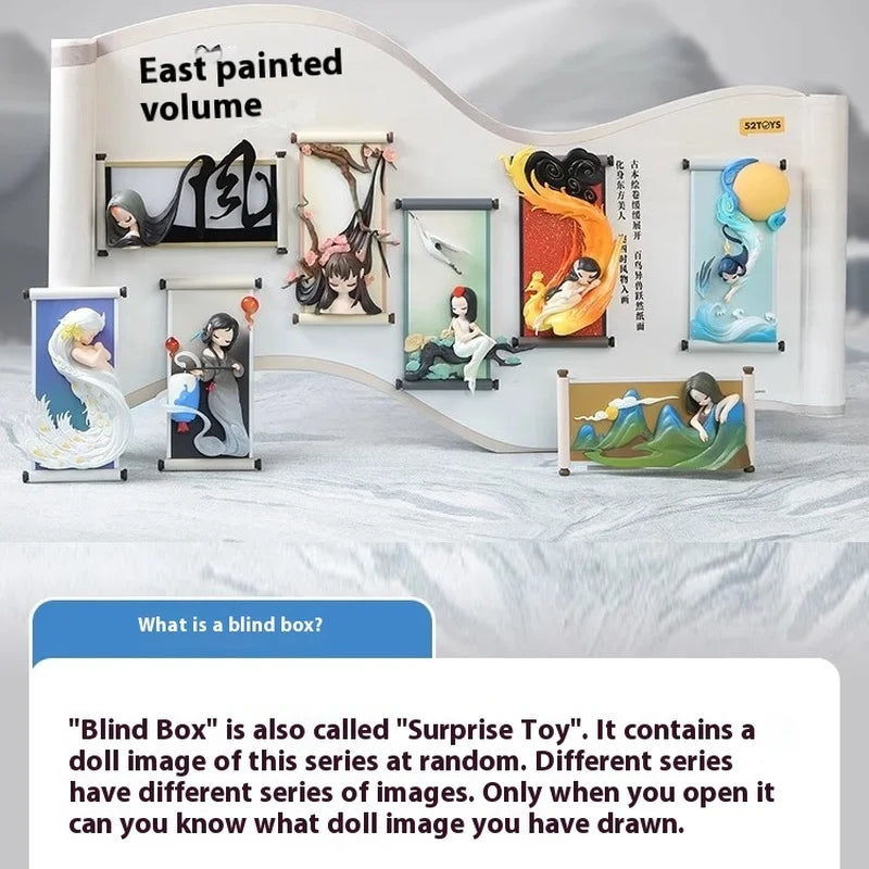 New Sleep Blind Box Chinese Scrolls Series Mysterious Surprise Box Collect Figure Cute Desk Ornament Model Guess Toys Doll Gifts