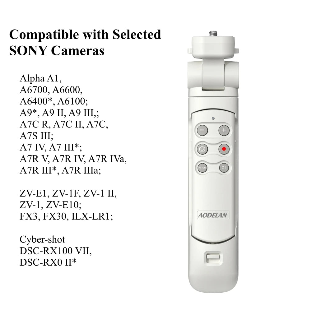 Replace Sony GP-VPT2BT Wireless Remote Camera Shooting Grip Vlogging Tripod Selfie Stick for Sony a6700 a7IV a7RV ZV-1II ZV-1f