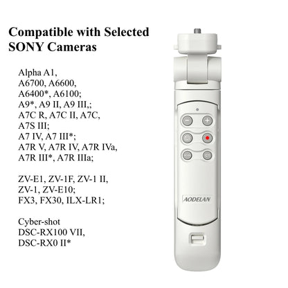 Replace Sony GP-VPT2BT Wireless Remote Camera Shooting Grip Vlogging Tripod Selfie Stick for Sony a6700 a7IV a7RV ZV-1II ZV-1f