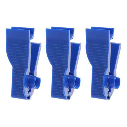 3 Pcs Clip Permeable Pipe ABS Peritoneal Dialysis Bag Supplies Blue