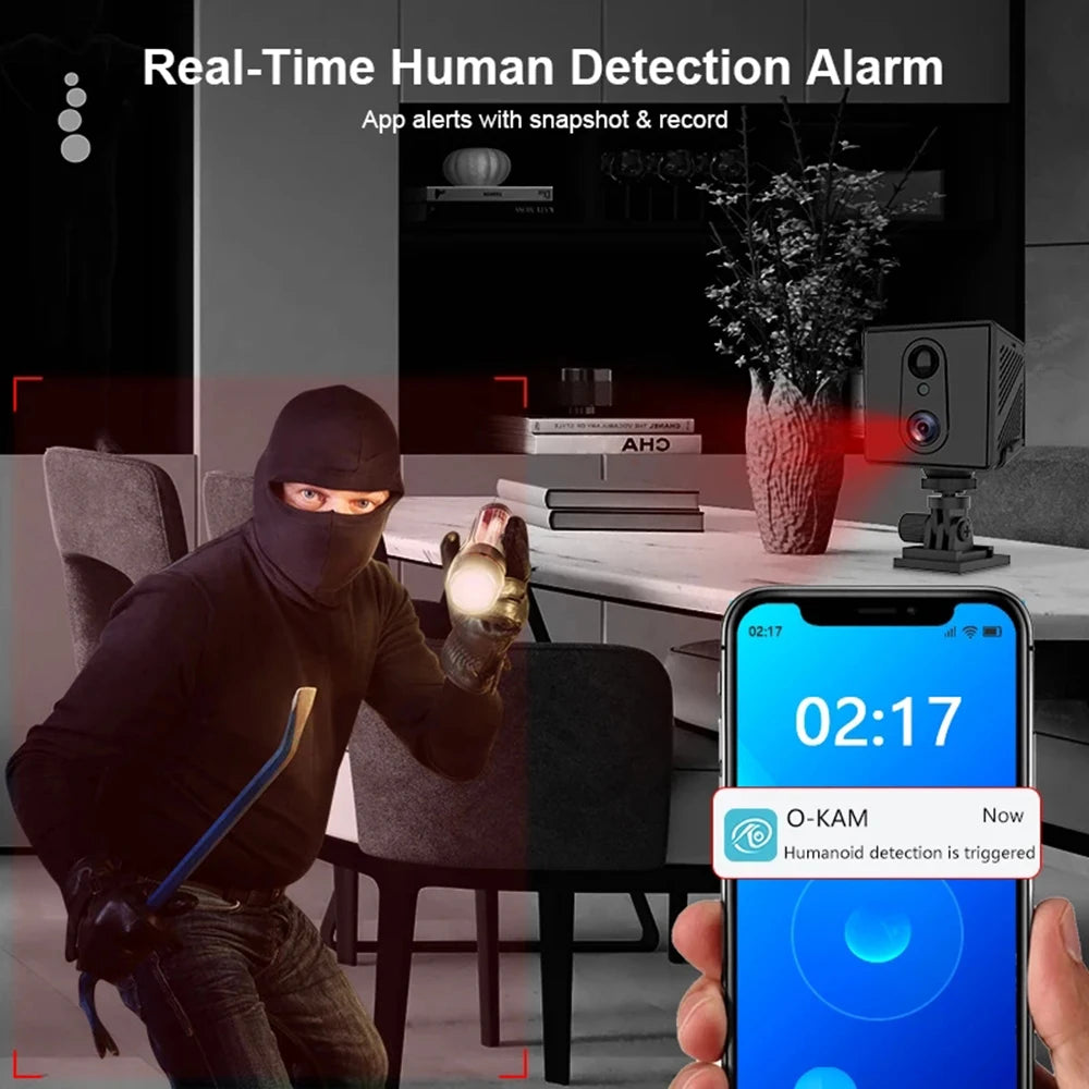 5MP WiFi 4G Mini Camera PIR Human Motion Detection Camcorders Remote Viewing Control Infrared Night Vision Camcorder