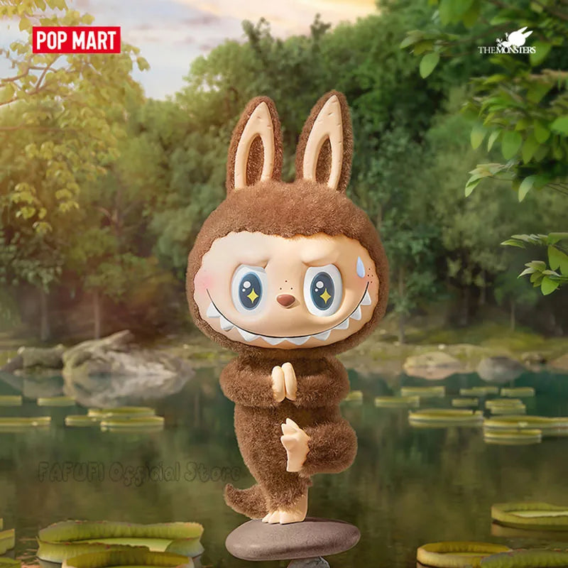POP MART LABUBU THE MONSTERS Lazy Yoga Series Blind Box Toys Kawaii Anime Action Figure Caixa Caja Surprise Mystery Box Dolls
