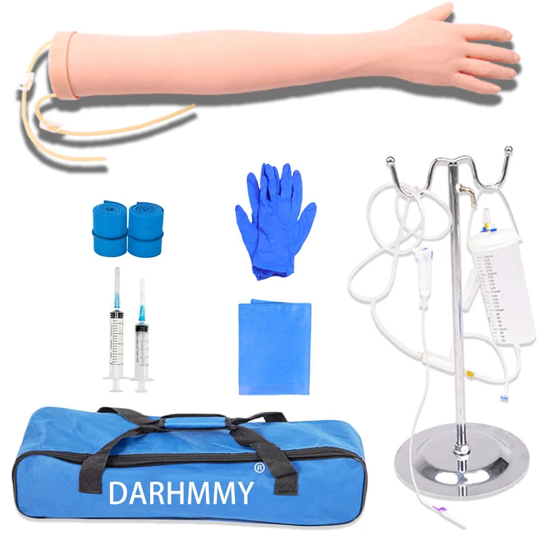 IV Injection Arm Phlebotomy Intravenous Infusion Practice Kit Venipuncture Nurse Training Blood Drawing Arm Model Kit