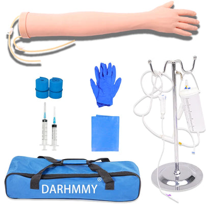 IV Injection Arm Phlebotomy Intravenous Infusion Practice Kit Venipuncture Nurse Training Blood Drawing Arm Model Kit