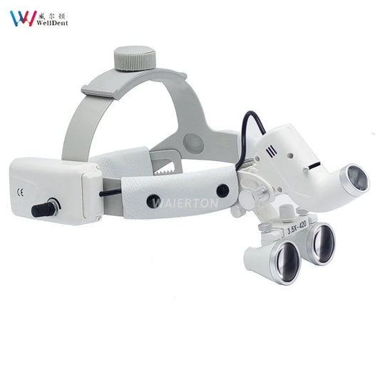 5W LED Dental Surgical Headband Head Light 2.5X 3.5X Loupes  Binocular Loupes Brightness Spot Ajustable Headlamp Lab Dentistry