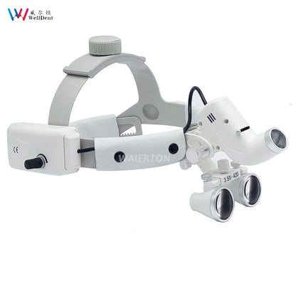 5W LED Dental Surgical Headband Head Light 2.5X 3.5X Loupes  Binocular Loupes Brightness Spot Ajustable Headlamp Lab Dentistry