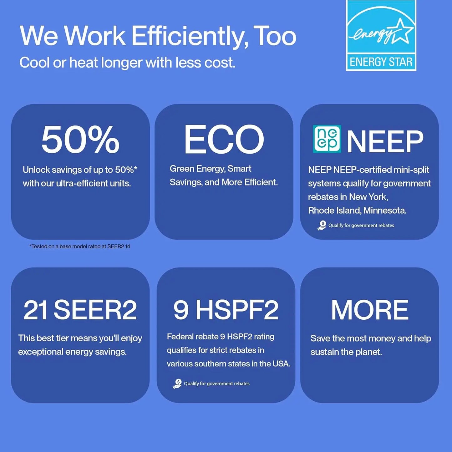 12000 BTU Mini Split AC 21 SEER2 Cools Up to 550 Sq.Ft Wifi Enabled Air Conditioner & Heater with 1 Ton Pre-Charged Heat Pump