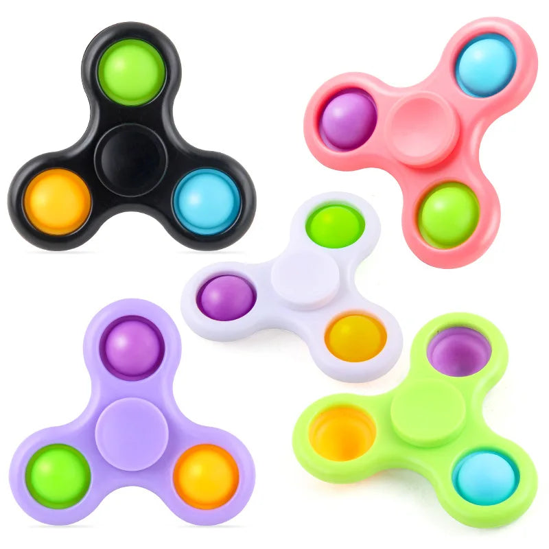 New Fidget Spinner Toys Hand Fingertip Multi-color Spnining Top Stress Relief Decompression Adults Toy Gifts for Boys Girls