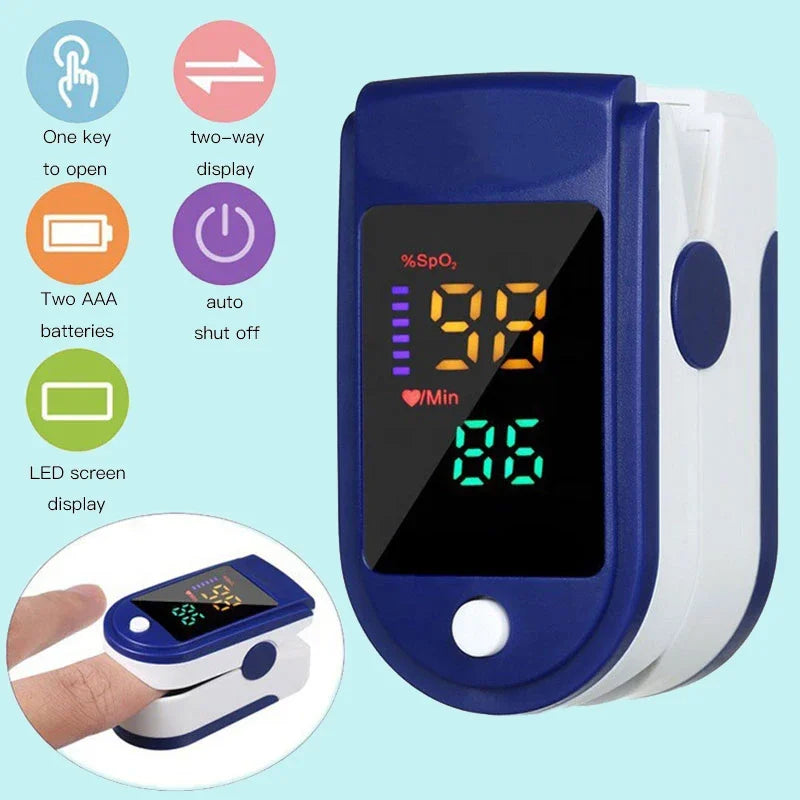 Pulse Oximeter Finger Clip Pulse Monitor Home Monitoring Pulse Oximeter Blood Oxygen Saturation Detector Clip