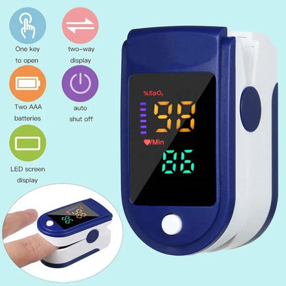 Pulse Oximeter Finger Clip Pulse Monitor Home Monitoring Pulse Oximeter Blood Oxygen Saturation Detector Clip