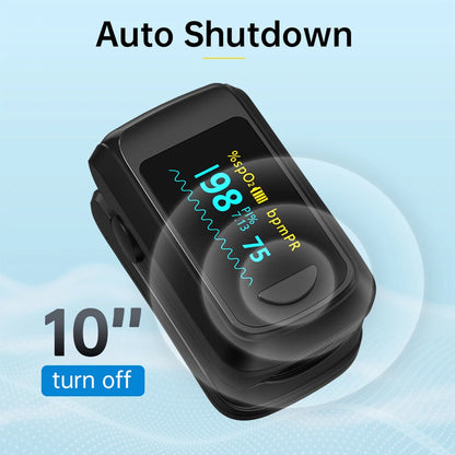 HealthTree Finger Pulse Oximeter OLED Display Blood Oxygen Saturation Oximetry SpO2 Heart Rate Detector Oximetro Health Care
