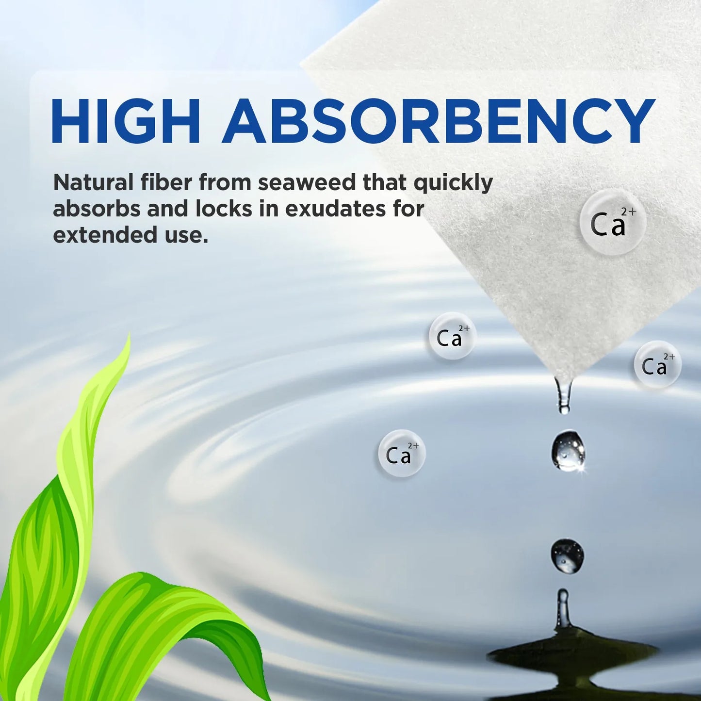 4'' x 4' 10pcs Calcium Alginate Wound Dressing Non Stick Gauze Pads High Absorbency Dressing Products for Wound Care