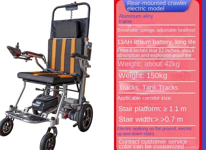Electric stair climbing wheelchair foldable special artifact for the elderly intelligent automatic stair climbing machine