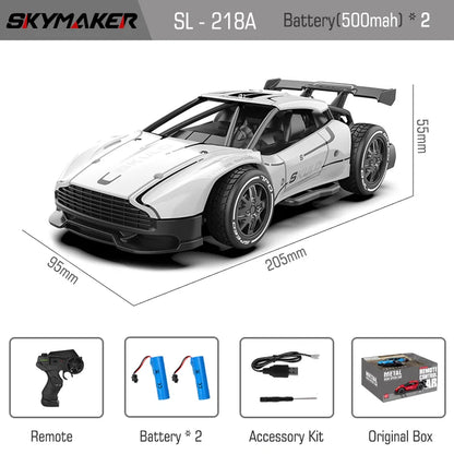 RC Metal Car Toys 1/24 2.4G High Speed Remote Control Mini Scale Model Vehicle Electric Metal RC Car Toys for Boys Children Gift