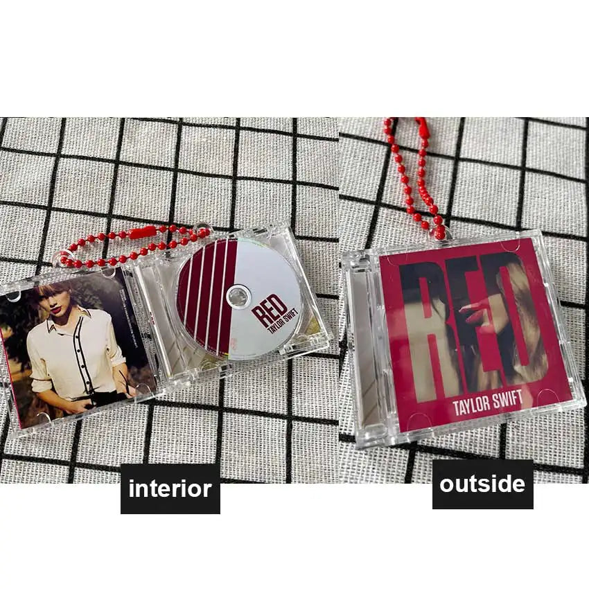 1pcs Custom mini CD case NFC Play songs DIY Artist Singer Music CD Smart Keychain Backpack decorative hangings