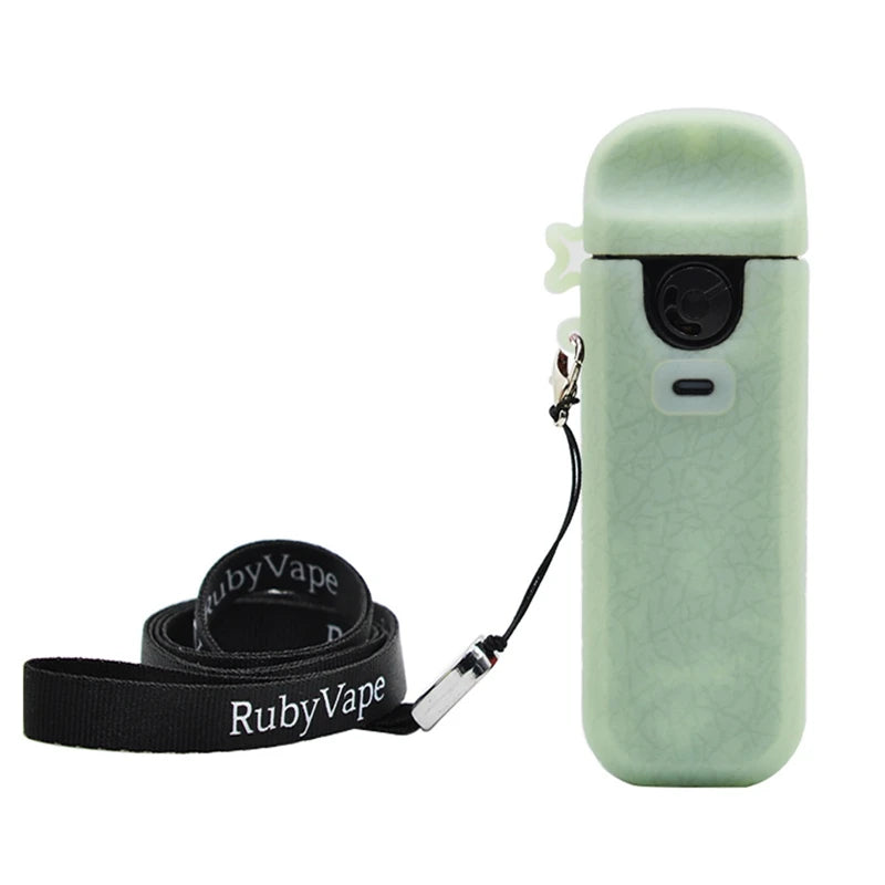 Soft Silicone Case For Smok Nord 4 Nord4 Protective Cover Shield Wrap Sleeve Skin with Lanyard Collapsible Anti Scratch Red Blue