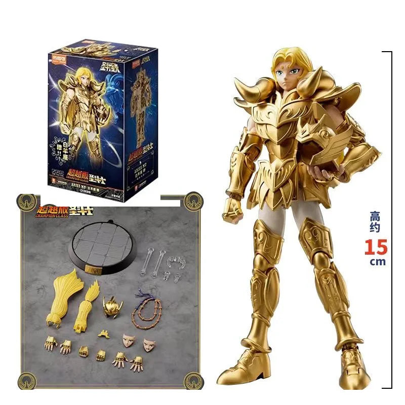 New Saint Seiya Action Figures Champion Class Aries Mu Anime Figure Masami Kurumada Action Figure Decortion Kids Christmas Gift