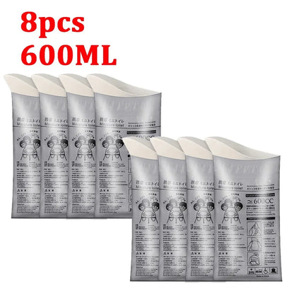 4-20pc 600/750ml Portable Urine Bag for for Men Women Kids Outdoor Camping Travel Car Jam Emergency Toilets Disposable Urine Bag
